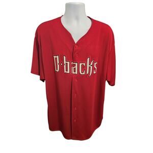 Vintage Arizona‎ Diamondbacks Men's 2XL Majestic Button Jersey USA